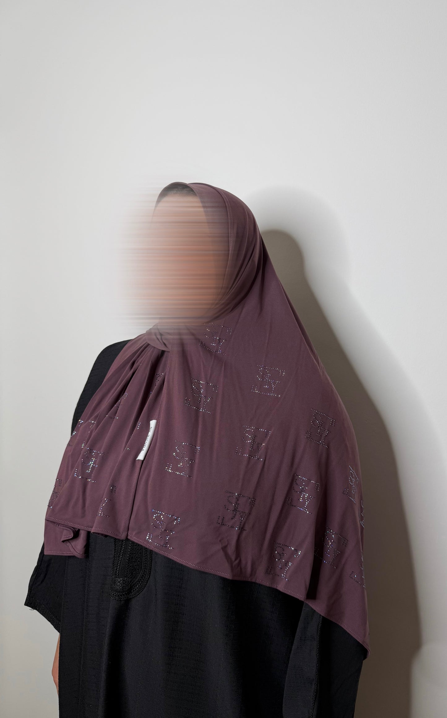 Premium Jersey – Berry Taupe Crystals