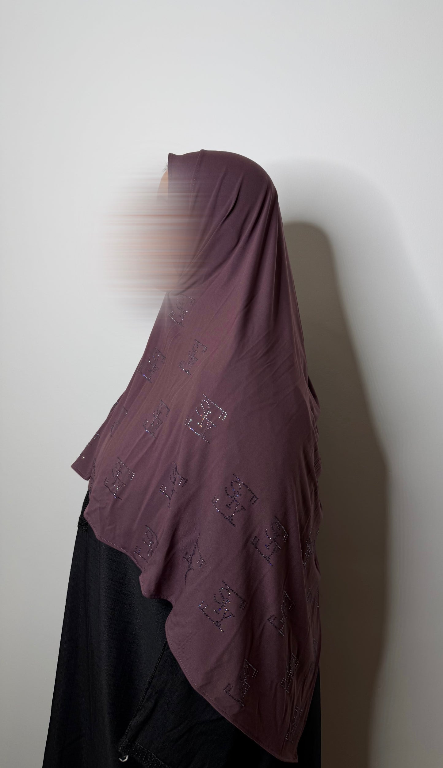 Premium Jersey – Berry Taupe Crystals